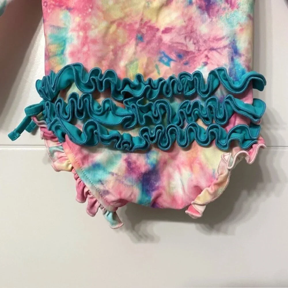 Posh Peanut Joplin Long Sleeve Ruffled Rash Guard Swimsuit 18-24 Months
